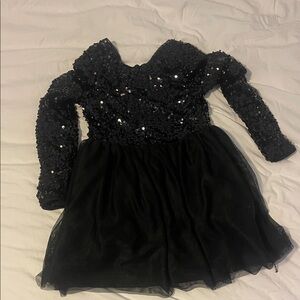 Cat & Jack Black Sequin Formal Dress